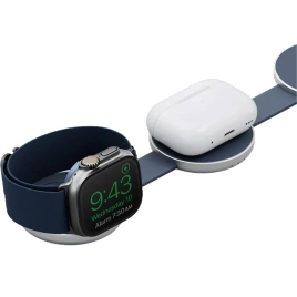 Беспроводное зарядное устройство EnergEA AluMag Trio Qi2 (3 в 1) Blue (AM-TRIO-BLU)