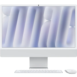 Моноблок Apple iMac (2024) 24 Retina 4.5K M4 10C CPU, 10C GPU/16GB/256Gb (MWUU3) Silver