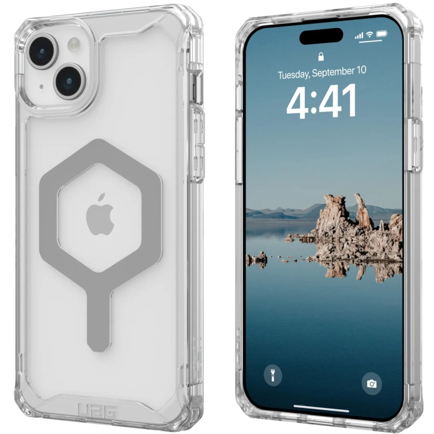 Чехол UAG с поддержкой MagSafe Plyo для iPhone 15 Plus Ice/Silver (114314114333) фото 2