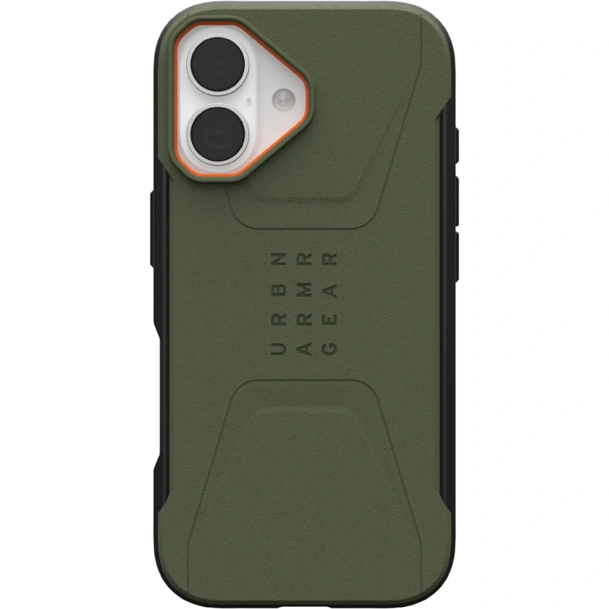 Чехол UAG MagSafe Civilian для iPhone 17 Olive/Orange фото 1