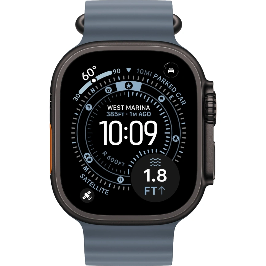 Смарт-часы Apple Watch Ultra 3 (2025) 49mm Black Titanium Case with Anchor Blue Ocean Band фото 3