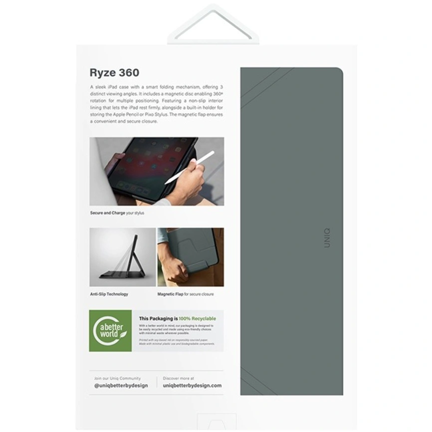 Чехол Uniq RYZE для iPad Air 13 (2024) Lichen Green фото 5