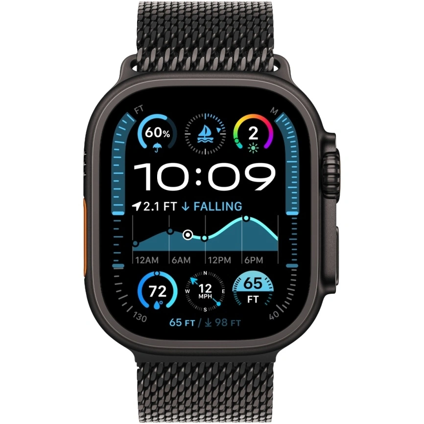 Смарт-часы Apple Watch Ultra 2 (2024) 49mm Black Titanium Case with Black Titanium Milanese Loop M фото 3