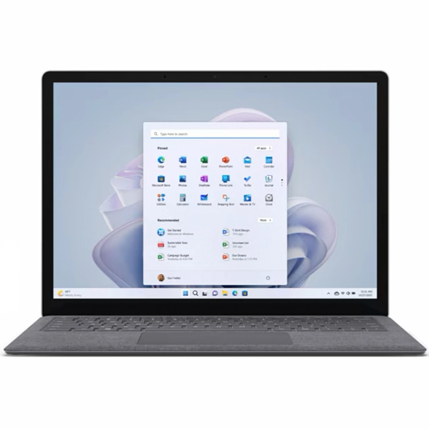 Ноутбук Microsoft Surface Laptop 5 13.5 QHD IPS/ i5-1235U/8Gb/256Gb SSD (QZI-00001) Platinum Alcantara фото 1