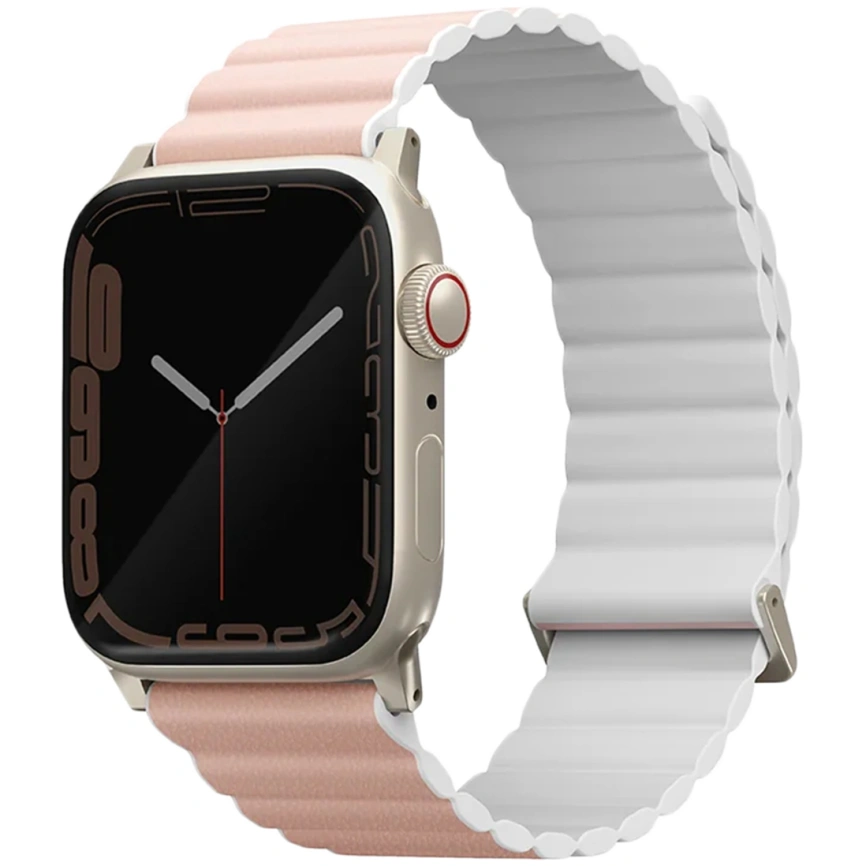 Ремешок Uniq Revix Premium для Apple Watch 38/40/41 Blush Pink/White фото 1