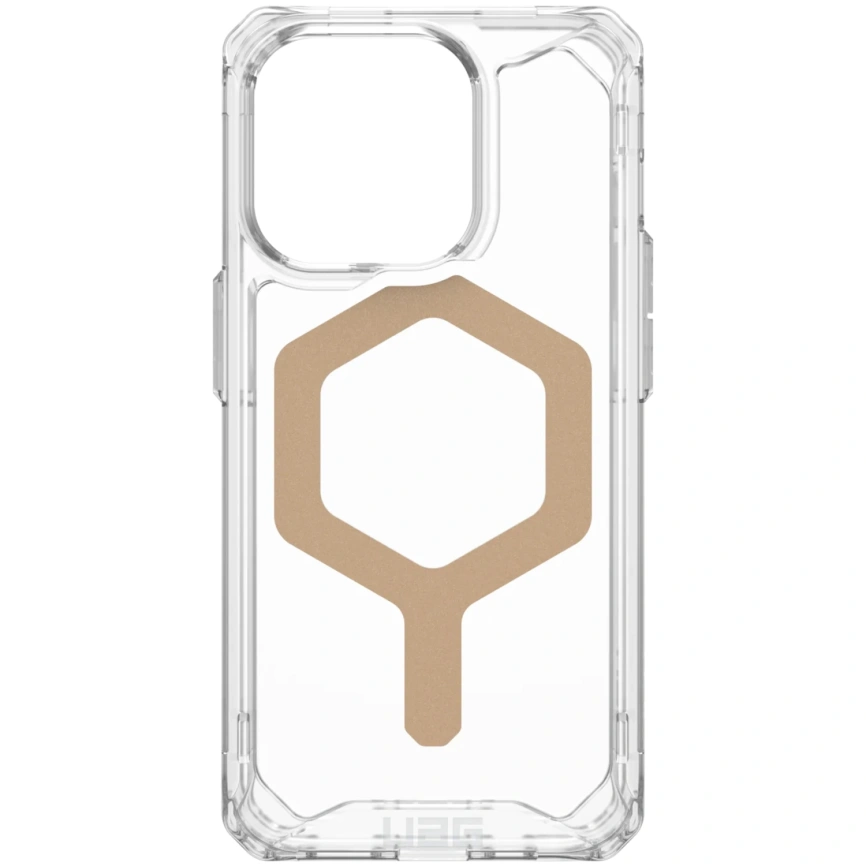 Чехол UAG с поддержкой MagSafe Plyo для iPhone 15 Pro Max Ice/Gold (114305114381) фото 1