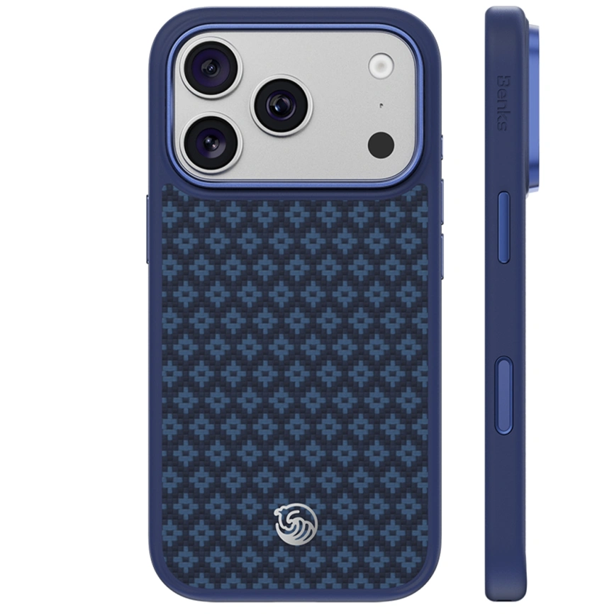 Чехол Benks ArmorGrid Pro Case Kevlar для iPhone 18 Pro Blue (C.K.FL.AP.BE.B072) фото 1