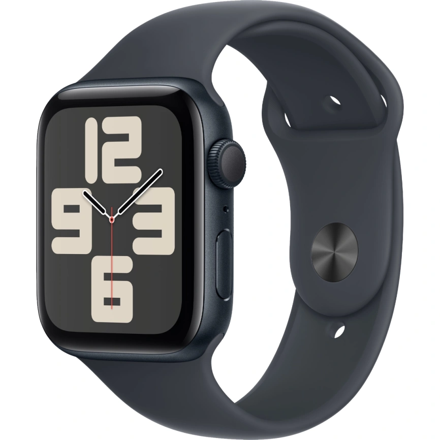 Смарт-часы Apple Watch SE (2024) 44mm Midnight Aluminium Case with Midnight Sport Band M/L (MXEK3) фото 1
