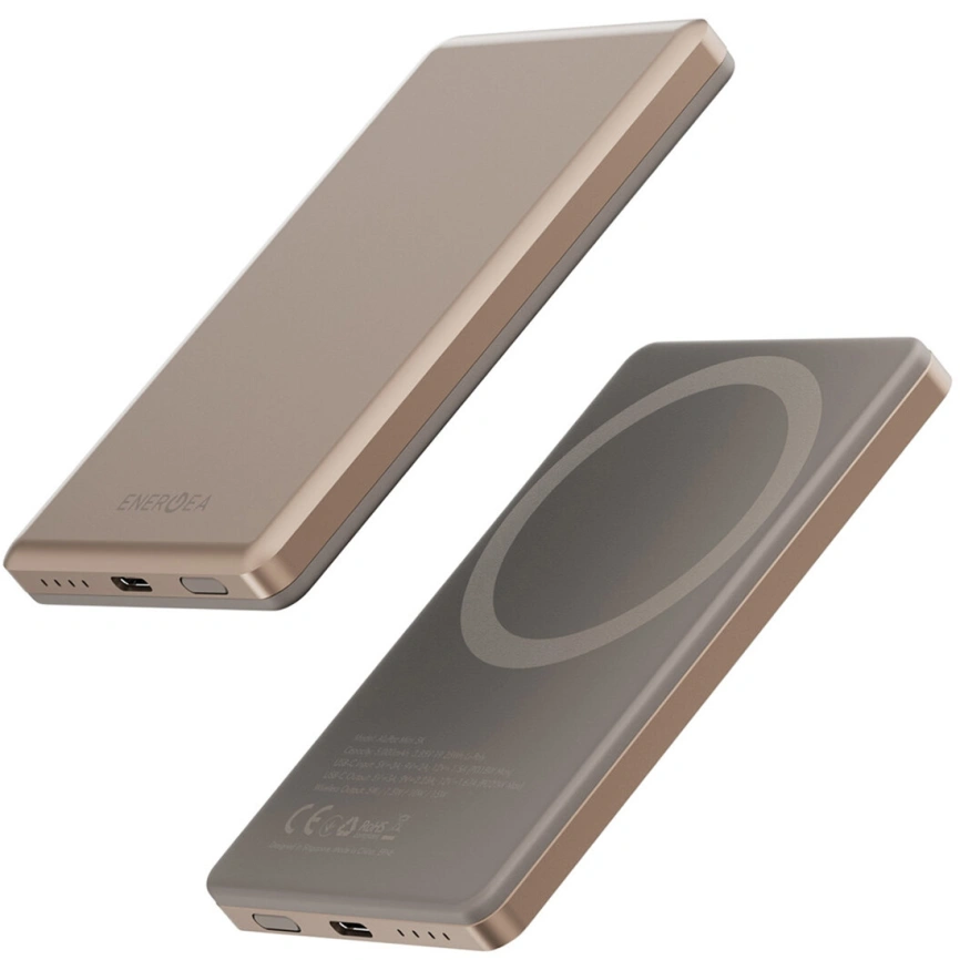 Внешний аккумулятор EnergEA Alupac Mini 5K 5000 mAh Magsafe Gold фото 4