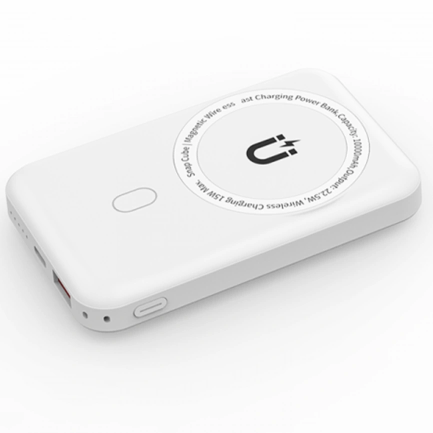 Внешний аккумулятор WiWU Snap Cube Magsafe Wireless Charge SC 10000 mAh White фото 4