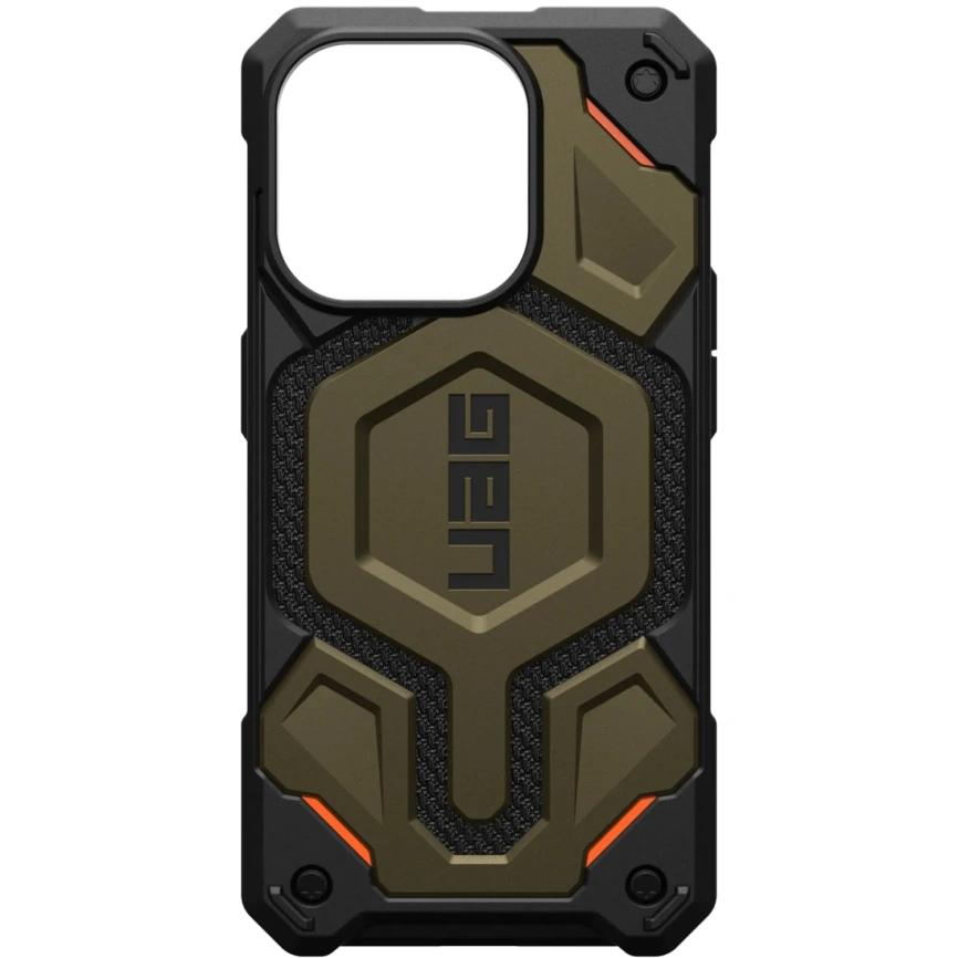 Чехол UAG с поддержкой MagSafe Monarch Pro для iPhone 15 Pro Max Kevlar Elemental Green (11422211397B) фото 1