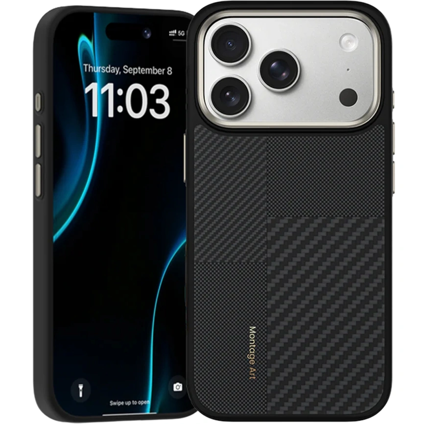 Чехол Benks Montage ArmorPro Case built with Kevlar для iPhone 17 Pro Max Black фото 2